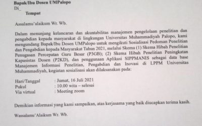 Undangan Sosialisasi SIPPMANIS